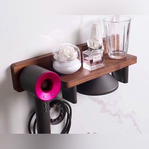 Dyson hair dryer shelf organizer Hardwood NEW